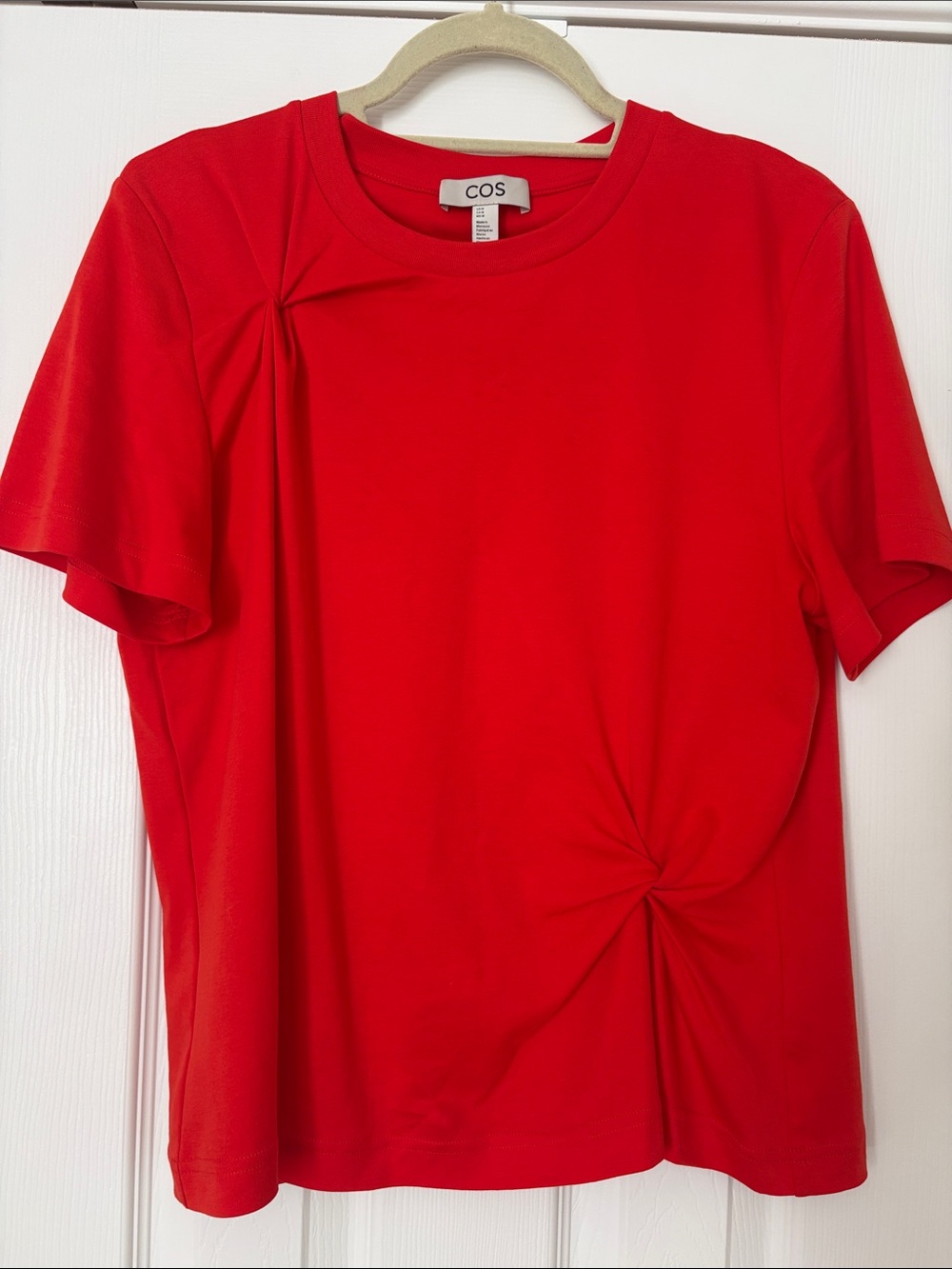 COS Short Sleeve Knot Front Top